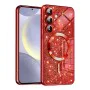 Калъф за Samsung Galaxy S24 Plus - Luxury Glitter MagSafe - Червен