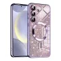 Калъф за Samsung Galaxy S24 Plus - Luxury Glitter MagSafe - Светло лилав