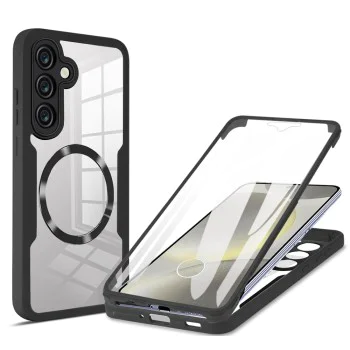 Калъф за Samsung Galaxy S24 Plus + Протектор - ColorVerse 360 ​​MagSafe MagSafe Series - Черен