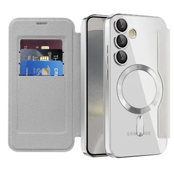 Калъф за Samsung Galaxy S24 Plus - SmartMag Book Case - Сив