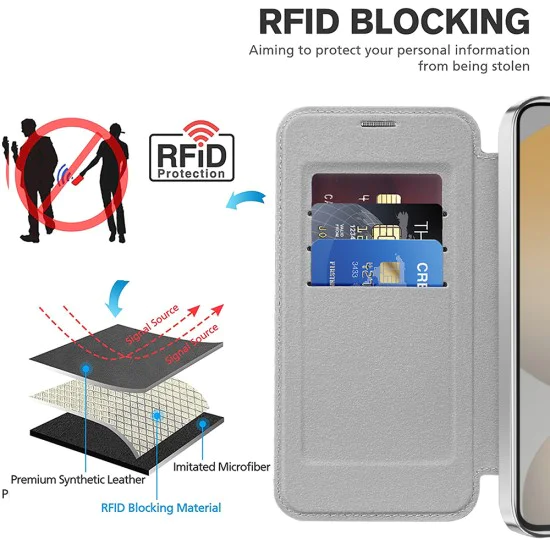 Калъф за Samsung Galaxy S24 Plus - SmartMag Book Case - Сив