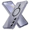 Калъф за Samsung Galaxy S24 Plus - Techsuit - Удароустойчив Clear Silicone MagSafe - Опушено Черен