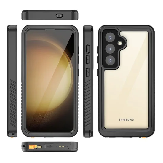 Калъф за Samsung Galaxy S24 Plus - водоустойчив корпус ShellBox IP68 - черен