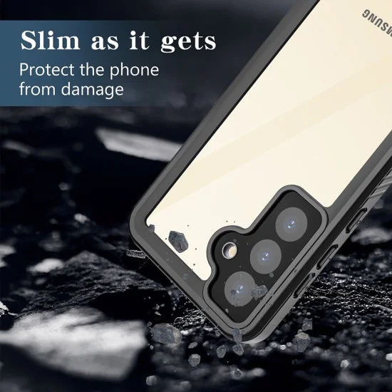 Калъф за Samsung Galaxy S24 Plus - водоустойчив корпус ShellBox IP68 - черен