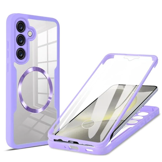Калъф за Samsung Galaxy S24 + Протектор - ColorVerse 360 ​​MagSafe MagSafe Series - Лилав