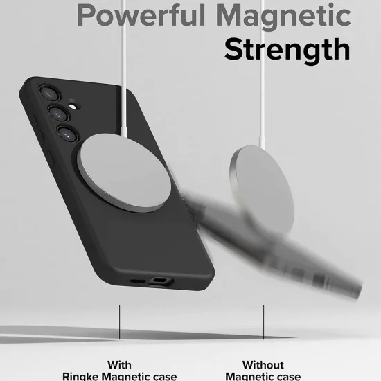 Калъф за Samsung Galaxy S24 - Ringke Silicone Magnetic MagSafe - черен
