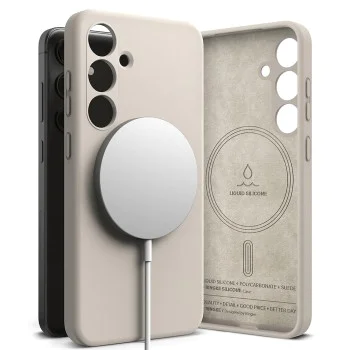Калъф за Samsung Galaxy S24 - Ringke - Силиконов магнитен MagSafe - Каменен
