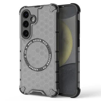 Калъф за Samsung Galaxy S24 - Techsuit - HoneyComb Shield MagSafe - Черен