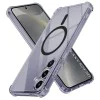 Калъф за Samsung Galaxy S24 - Techsuit - Удароустойчив Clear Silicone MagSafe - Опушено Черен