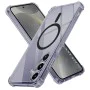 Калъф за Samsung Galaxy S24 - Techsuit - Удароустойчив Clear Silicone MagSafe - Опушено Черен