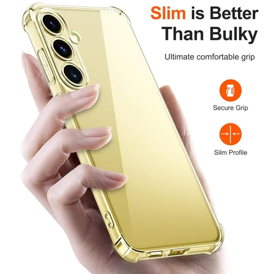 Калъф за Samsung Galaxy S24 - Удароустойчив Прозрачен Силиконов - Прозрачен