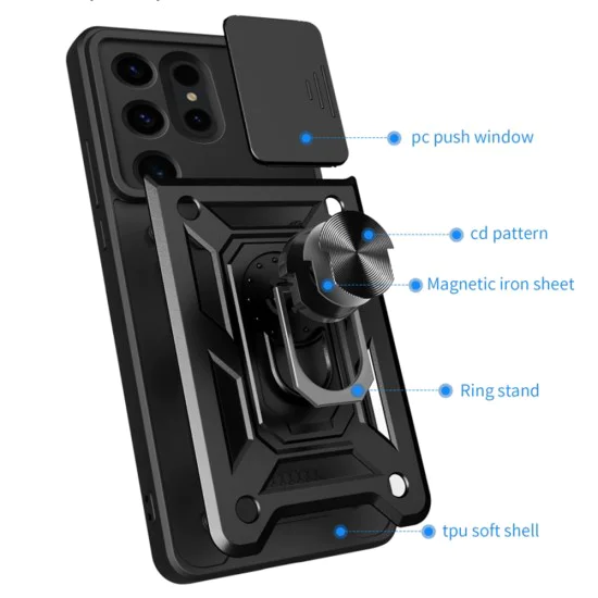 Калъф за Samsung Galaxy S24 Ultra - CamShield Series - черен