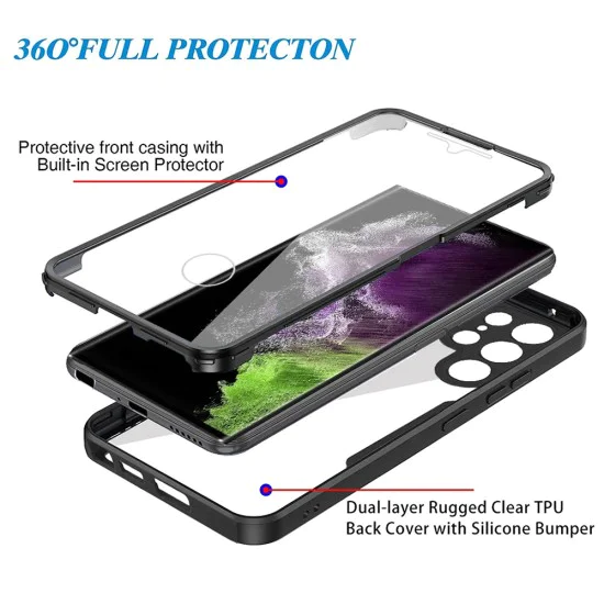 Калъф за Samsung Galaxy S24 Ultra + Cover - Techsuit - ColorVerse 360 ​​Series - Лилав