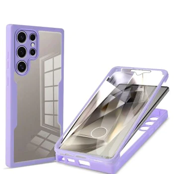 Калъф за Samsung Galaxy S24 Ultra + Cover - Techsuit - ColorVerse 360 ​​Series - Лилав