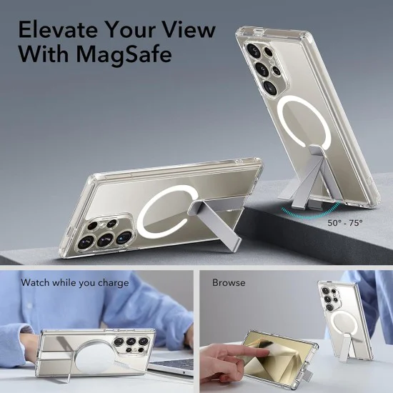 Калъф за Samsung Galaxy S24 Ultra - ESR Boost Flickstand HaloLock - Clear
