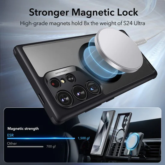 Калъф за Samsung Galaxy S24 Ultra - ESR Boost Flickstand HaloLock - Clear Black
