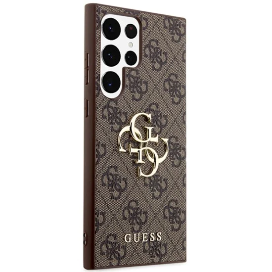 Калъф за Samsung Galaxy S24 Ultra - Guess - Hardcase 4G Big Logo (GUHCS24L4GMGBR) - Кафяв