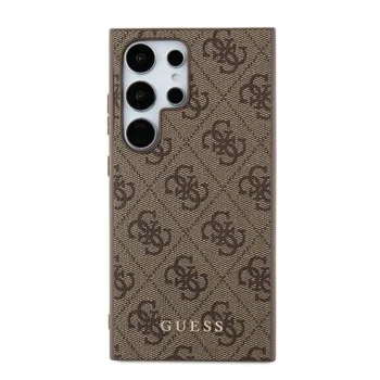 Калъф за Samsung Galaxy S24 Ultra - Guess Hardcase 4G Metal Gold Gold Logo (GUHCS24LG4GFBR) - Кафяв