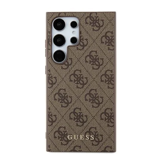 Калъф за Samsung Galaxy S24 Ultra - Guess Hardcase 4G Metal Gold Gold Logo (GUHCS24LG4GFBR) - Кафяв