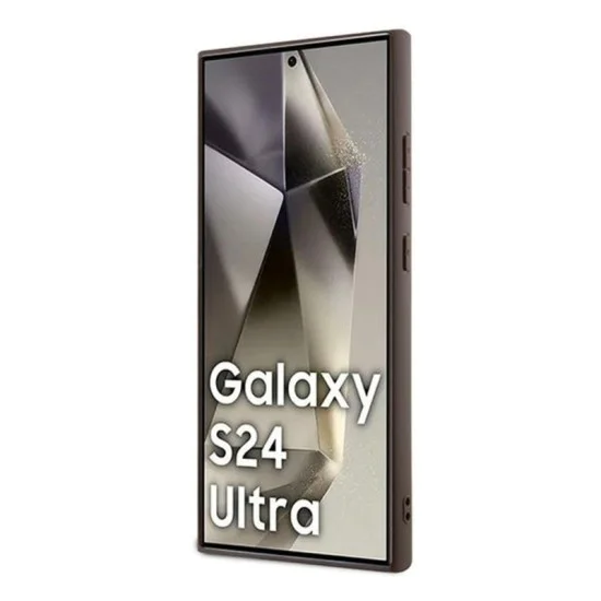 Калъф за Samsung Galaxy S24 Ultra - Guess Hardcase 4G Metal Gold Gold Logo (GUHCS24LG4GFBR) - Кафяв