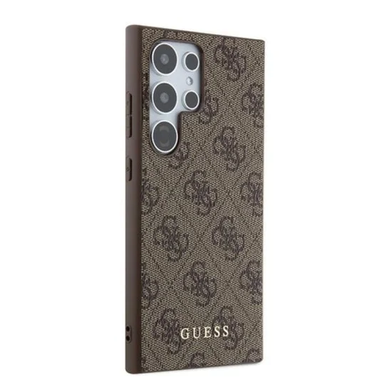 Калъф за Samsung Galaxy S24 Ultra - Guess Hardcase 4G Metal Gold Gold Logo (GUHCS24LG4GFBR) - Кафяв