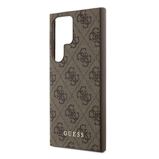 Калъф за Samsung Galaxy S24 Ultra - Guess Hardcase 4G Metal Gold Gold Logo (GUHCS24LG4GFBR) - Кафяв