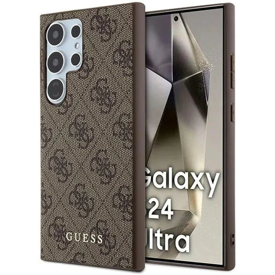 Калъф за Samsung Galaxy S24 Ultra - Guess Hardcase 4G Metal Gold Gold Logo (GUHCS24LG4GFBR) - Кафяв