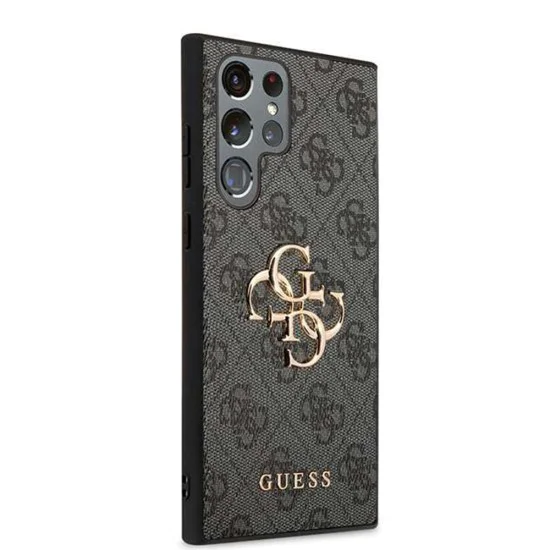 Калъф за Samsung Galaxy S24 Ultra - Guess Leather 4G Metal Logo (GUHCS24L4G4GMGGR) - Черна