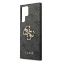 Калъф за Samsung Galaxy S24 Ultra - Guess Leather 4G Metal Logo (GUHCS24L4G4GMGGR) - Черна