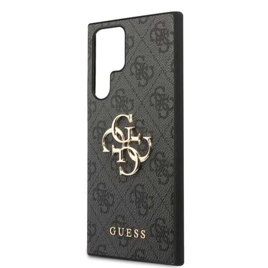 Калъф за Samsung Galaxy S24 Ultra - Guess Leather 4G Metal Logo (GUHCS24L4G4GMGGR) - Черна