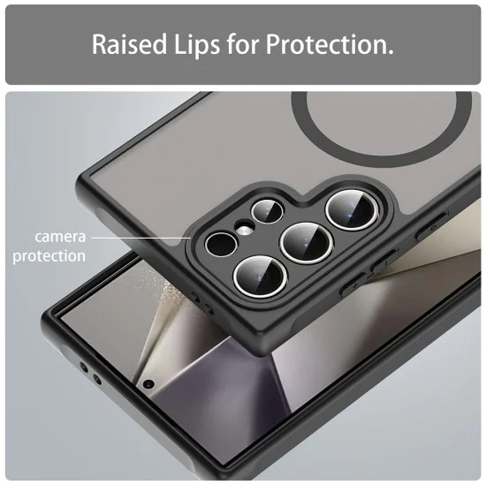 Калъф за Samsung Galaxy S24 Ultra - HaloFrost II MagSafe - Черен