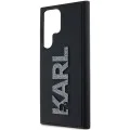Калъф за Samsung Galaxy S24 Ultra - Karl Lagerfeld 3D Design (KLHCHCS24L3DMBKCK) - Гумено блестящо лого