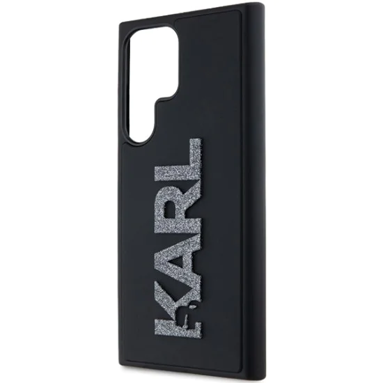Калъф за Samsung Galaxy S24 Ultra - Karl Lagerfeld 3D Design (KLHCHCS24L3DMBKCK) - Гумено блестящо лого