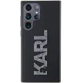 Калъф за Samsung Galaxy S24 Ultra - Karl Lagerfeld 3D Design (KLHCHCS24L3DMBKCK) - Гумено блестящо лого
