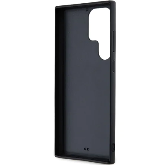 Калъф за Samsung Galaxy S24 Ultra - Karl Lagerfeld 3D Design (KLHCHCS24L3DMBKCK) - Гумено блестящо лого