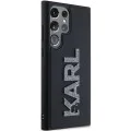 Калъф за Samsung Galaxy S24 Ultra - Karl Lagerfeld 3D Design (KLHCHCS24L3DMBKCK) - Гумено блестящо лого