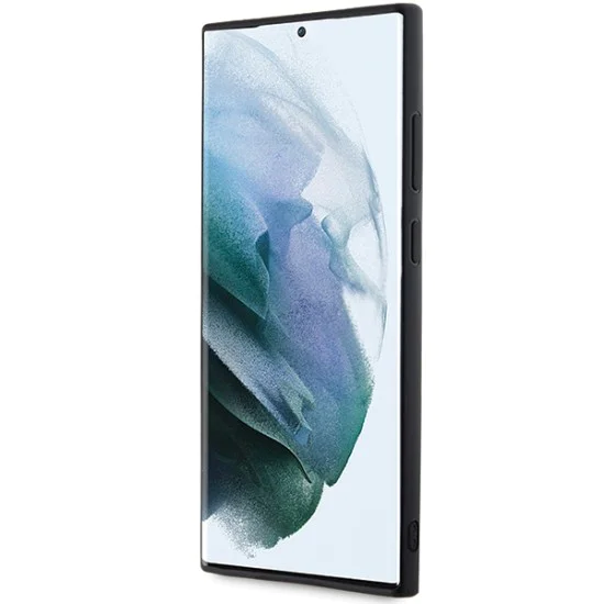 Калъф за Samsung Galaxy S24 Ultra - Karl Lagerfeld 3D Design (KLHCHCS24L3DMBKCK) - Гумено блестящо лого