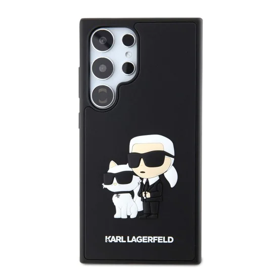 Калъф за Samsung Galaxy S24 Ultra - Karl Lagerfeld 3D Design (KLHCHCS24L3DRKCNK) - Гумен Karl&Choupette