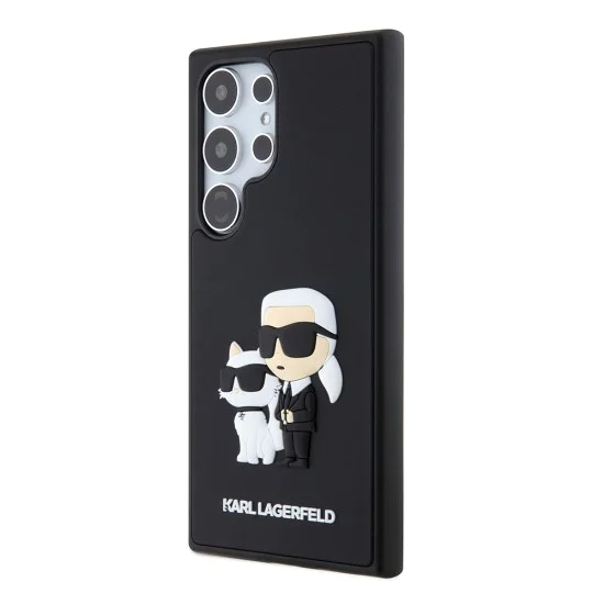 Калъф за Samsung Galaxy S24 Ultra - Karl Lagerfeld 3D Design (KLHCHCS24L3DRKCNK) - Гумен Karl&Choupette