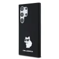Калъф за Samsung Galaxy S24 Ultra - Karl Lagerfeld Silicone (KLHCHCS24LSMHCNPK) - Choupette Metal Pin