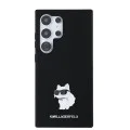 Калъф за Samsung Galaxy S24 Ultra - Karl Lagerfeld Silicone (KLHCHCS24LSMHCNPK) - Choupette Metal Pin