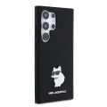 Калъф за Samsung Galaxy S24 Ultra - Karl Lagerfeld Silicone (KLHCHCS24LSMHCNPK) - Choupette Metal Pin