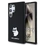 Калъф за Samsung Galaxy S24 Ultra - Karl Lagerfeld Silicone (KLHCHCS24LSMHCNPK) - Choupette Metal Pin