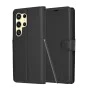 Калъф за Samsung Galaxy S24 Ultra - Кожено Протектор - Черен