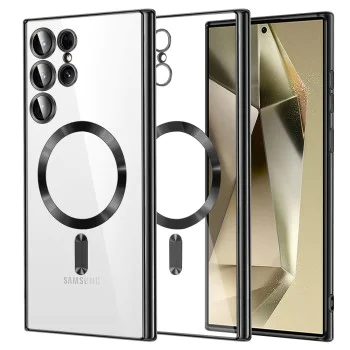 Калъф за Samsung Galaxy S24 Ultra - Luxury Crystal MagSafe - Черен