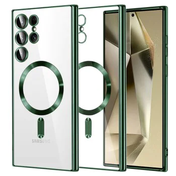 Калъф за Samsung Galaxy S24 Ultra - Luxury Crystal MagSafe - Deep Green