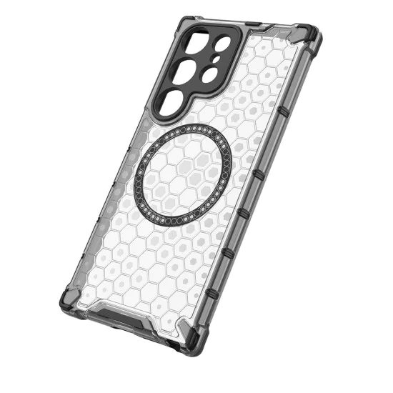 Калъф за Samsung Galaxy S24 Ultra - Techsuit - HoneyComb Shield MagSafe - Бял