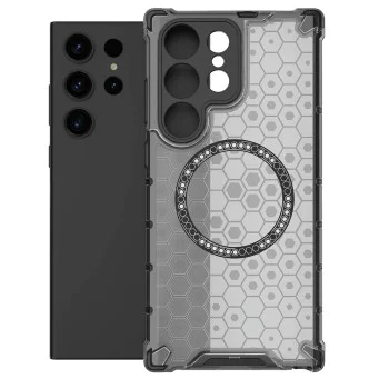 Калъф за Samsung Galaxy S24 Ultra - Techsuit - HoneyComb Shield MagSafe - Черен