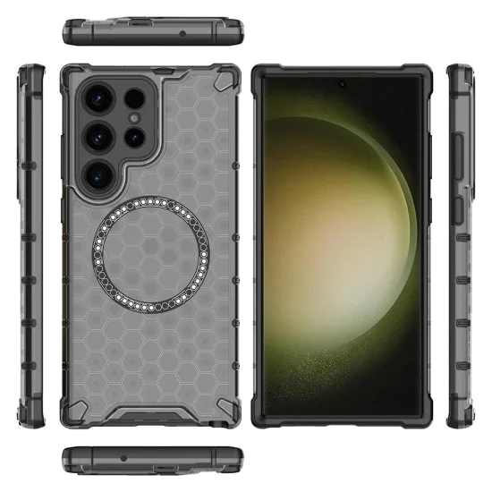 Калъф за Samsung Galaxy S24 Ultra - Techsuit - HoneyComb Shield MagSafe - Черен
