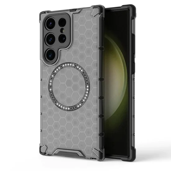 Калъф за Samsung Galaxy S24 Ultra - Techsuit - HoneyComb Shield MagSafe - Черен